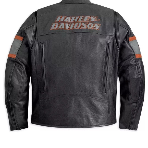 Harley Davidson Screaming Eagle Men's Motorcycle Motorbike Real Leather Jacket - Picture 2 of 7